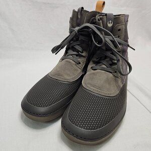 Clarks Nature Star Wars Last Jedi Rey Ankle High Lace Up Gray Shoes Women's 9